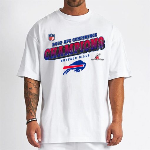 T Shirt MenW AFC22 Buffalo Bills Team 2022 AFC Conference Champions T Shirt