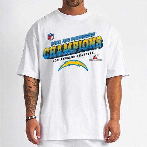 T Shirt MenW AFC25 Los Angeles Chargers Team 2022 AFC Conference Champions T Shirt