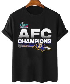 T Shirt Women 2 AFC06 Baltimore Ravens AFC Champions LVII 2022 T Shirt