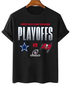 T Shirt Women 2 Dallas Cowboys vs Tampa Bay Buccaneers Playoffs NFL Super Wild Card Weekend T Shirt