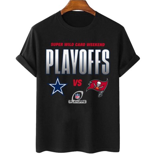 T Shirt Women 2 Dallas Cowboys vs Tampa Bay Buccaneers Playoffs NFL Super Wild Card Weekend T Shirt