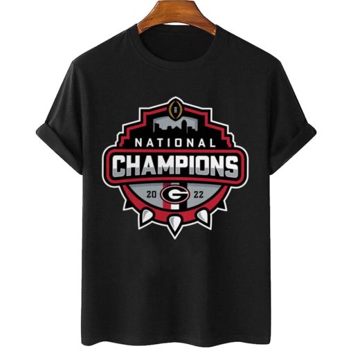 T Shirt Women 2 Georgia Bulldogs Branded College Football Playoff 2023 National Champions T Shirt