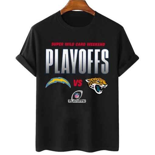 T Shirt Women 2 Los Angeles Chargers vs Jacksonville Jaguars Playoffs NFL Super Wild Card Weekend T Shirt