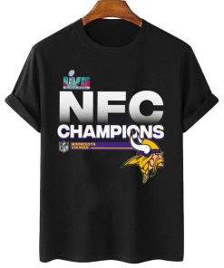 T Shirt Women 2 NFC08 Minnesota Vikings NFC Champions LVII 2022 T Shirt