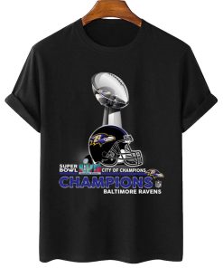 T Shirt Women 2 SPB05 Baltimore Ravens Champions NFL Cup And Helmet Sweatshirt