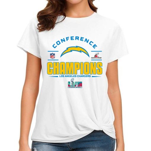 T Shirt Women AFC27 Los Angeles Chargers Champions Pro Bowl NFL American Football Conference T Shirt