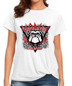 T Shirt Women Georgia Bulldogs Vintage Rock Metal Style T Shirt