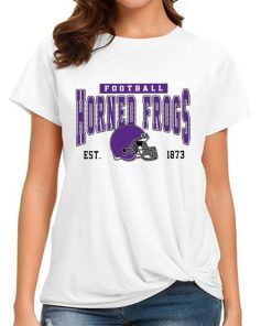 T Shirt Women TCU Football Horned Frogs Est 1873 T Shirt