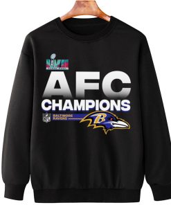 T Sweatshirt Hanging AFC06 Baltimore Ravens AFC Champions LVII 2022 T Shirt