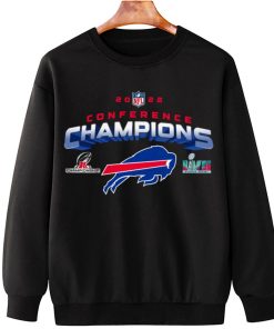T Sweatshirt Hanging AFC12 Buffalo Bills NFL AFC Champions LVII 2022 Crewneck Sweatshirt