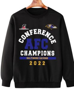T Sweatshirt Hanging AFC16 Baltimore Ravens Conference AFC Champions 2022 Sweatshirt