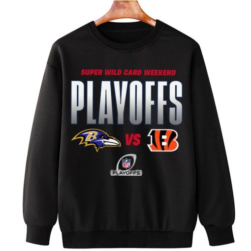 T Sweatshirt Hanging Baltimore Ravens vs Cincinnati Bengals Playoffs NFL Super Wild Card Weekend T Shirt