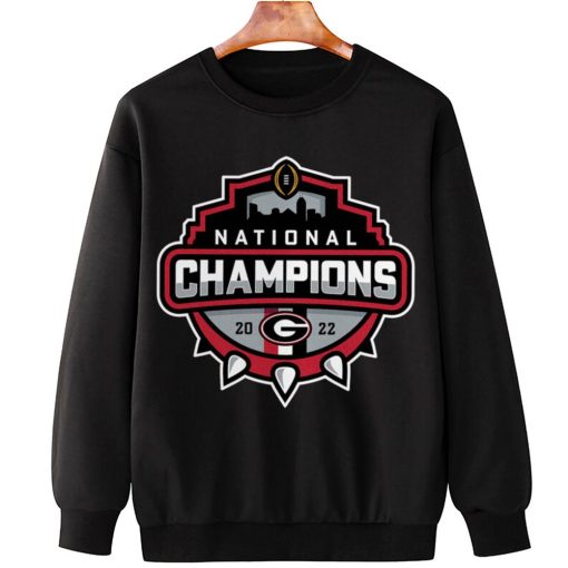 T Sweatshirt Hanging Georgia Bulldogs Branded College Football Playoff 2023 National Champions T Shirt