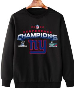 T Sweatshirt Hanging NFC21 New York Giants NFL AFC Champions LVII 2022 Crewneck Sweatshirt