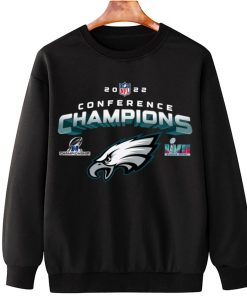 T Sweatshirt Hanging NFC22 Philadelphia Eagles NFL AFC Champions LVII 2022 Crewneck Sweatshirt