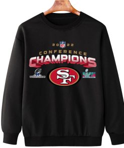 T Sweatshirt Hanging NFC23 San Francisco 49ers NFL AFC Champions LVII 2022 Crewneck Sweatshirt