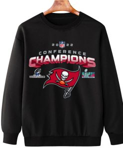 T Sweatshirt Hanging NFC24 Tampa Bay Buccaneers NFL AFC Champions LVII 2022 Crewneck Sweatshirt
