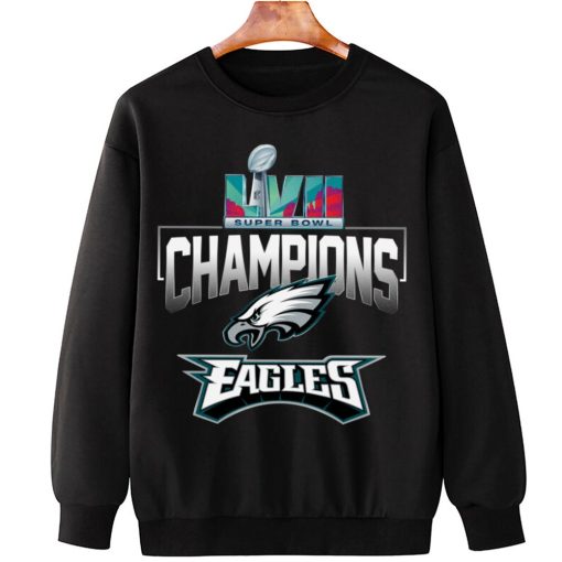 T Sweatshirt Hanging SPB02 Philadelphia Eagles Super Bowl LVII 2022 2023 Champions T Shirt