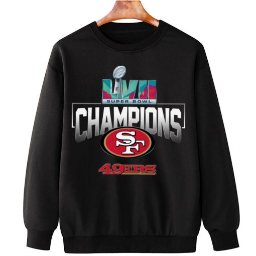 T Sweatshirt Hanging SPB03 San Francisco 49ers Super Bowl LVII 2022 2023 Champions T Shirt