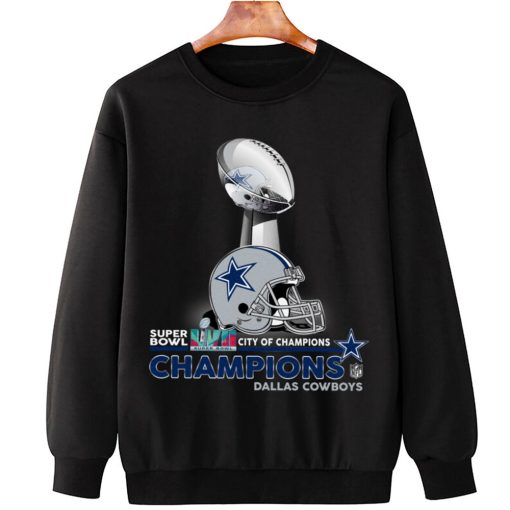 T Sweatshirt Hanging SPB08 Dallas Cowboys Champions NFL Cup And Helmet Sweatshirt