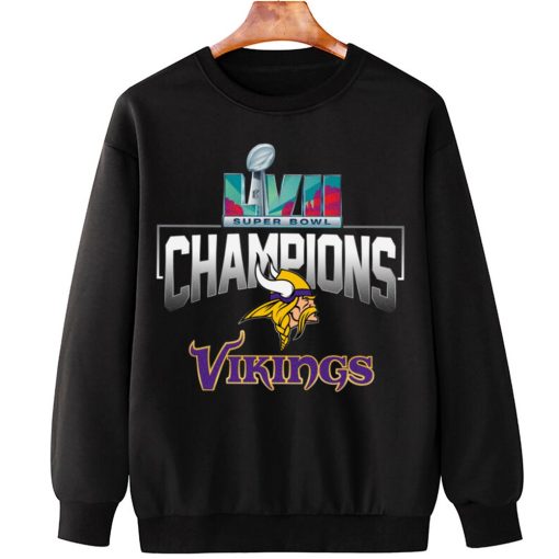 T Sweatshirt Hanging SPB15 Minnesota Vikings Super Bowl LVII 2022 2023 Champions T Shirt