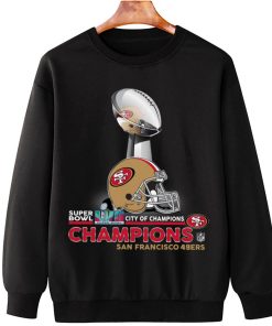 T Sweatshirt Hanging SPB21 San Francisco 49ers Champions NFL Cup And Helmet Sweatshirt