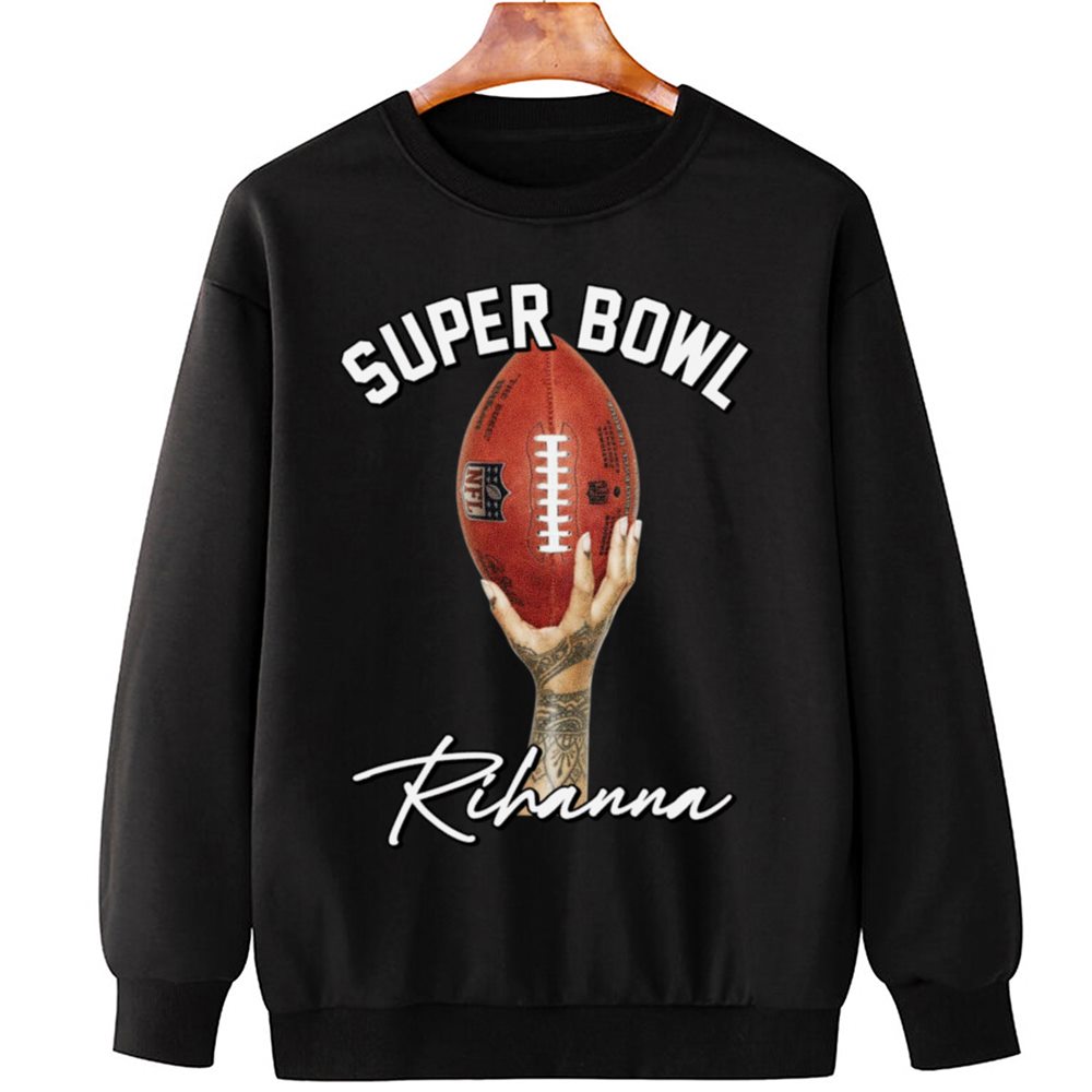 Rihanna Super Bowl Halftime Show 2023 Black T-shirt