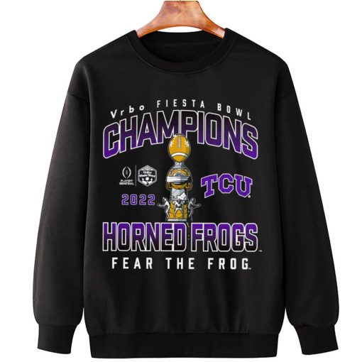 T Sweatshirt Hanging TCU Horned Frogs VRBO Fiesta Bowl Champions T Shirt 1