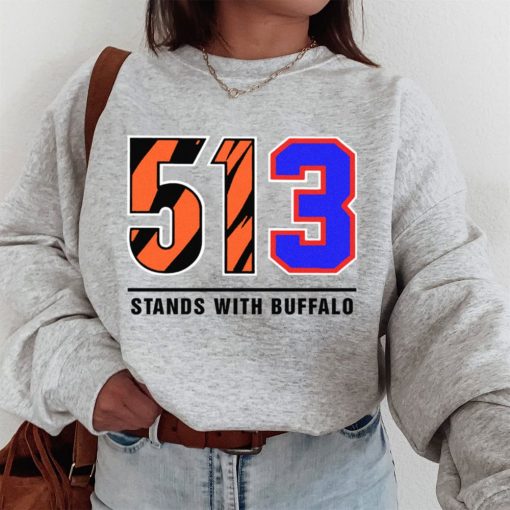 T Sweatshirt Women 1 513 Stands With Buffalo Bills Mafia Damar Hamlin T Shirt