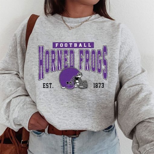 T Sweatshirt Women 1 TCU Football Horned Frogs Est 1873 T Shirt