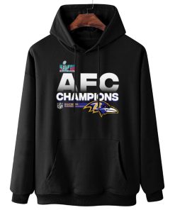 W Hoodie Hanging AFC06 Baltimore Ravens AFC Champions LVII 2022 T Shirt