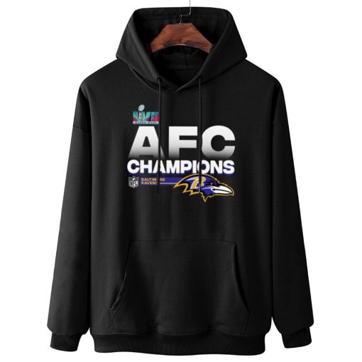 W Hoodie Hanging AFC06 Baltimore Ravens AFC Champions LVII 2022 T Shirt