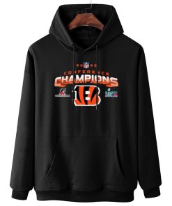 W Hoodie Hanging AFC13 Cincinnati Bengals NFL AFC Champions LVII 2022 Crewneck Sweatshirt
