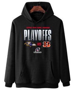 W Hoodie Hanging Baltimore Ravens vs Cincinnati Bengals Playoffs NFL Super Wild Card Weekend T Shirt