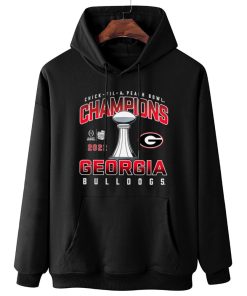 W Hoodie Hanging Georgia Bulldogs College Football Playoff 2022 Peach Bowl Champions T Shirt