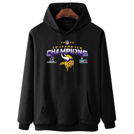 W Hoodie Hanging NFC20 Minnesota Vikings NFL AFC Champions LVII 2022 Crewneck Sweatshirt