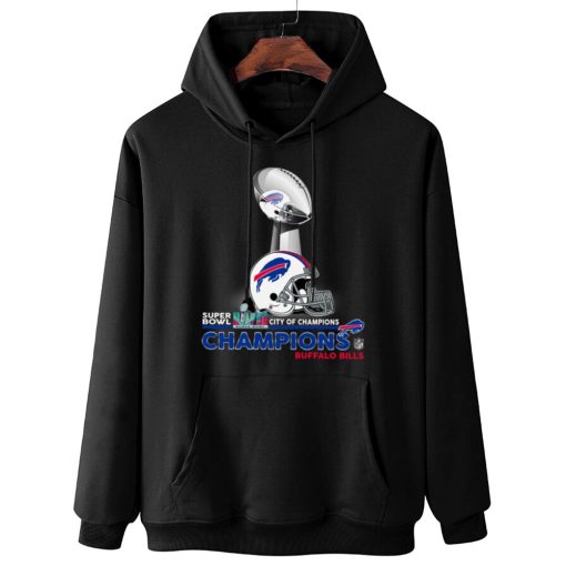 W Hoodie Hanging SPB06 Buffalo Bills Champions NFL Cup And Helmet Sweatshirt