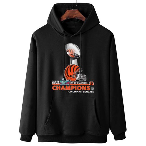 W Hoodie Hanging SPB07 Cincinnati Bengals Champions NFL Cup And Helmet Sweatshirt
