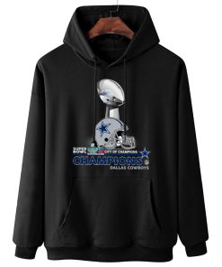 W Hoodie Hanging SPB08 Dallas Cowboys Champions NFL Cup And Helmet Sweatshirt
