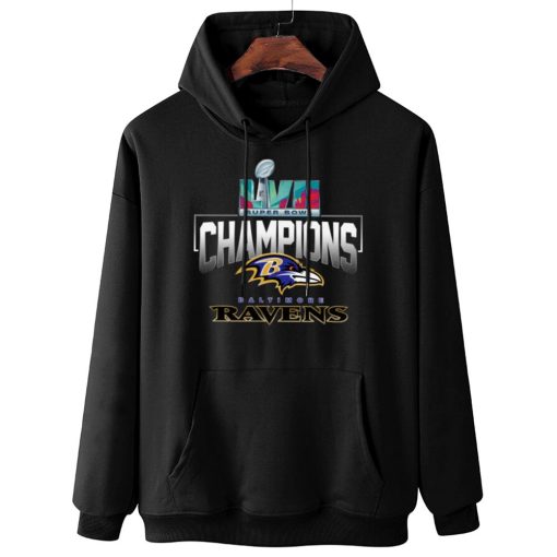 W Hoodie Hanging SPB09 Baltimore Ravens Super Bowl LVII 2022 2023 Champions T Shirt