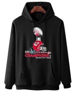 W Hoodie Hanging SPB16 Kansas City Chiefs Champions NFL Cup And Helmet Sweatshirt