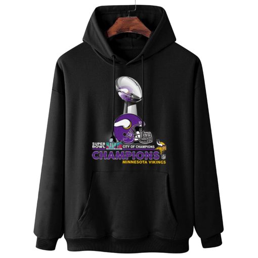 W Hoodie Hanging SPB18 Minnesota Vikings Champions NFL Cup And Helmet Sweatshirt